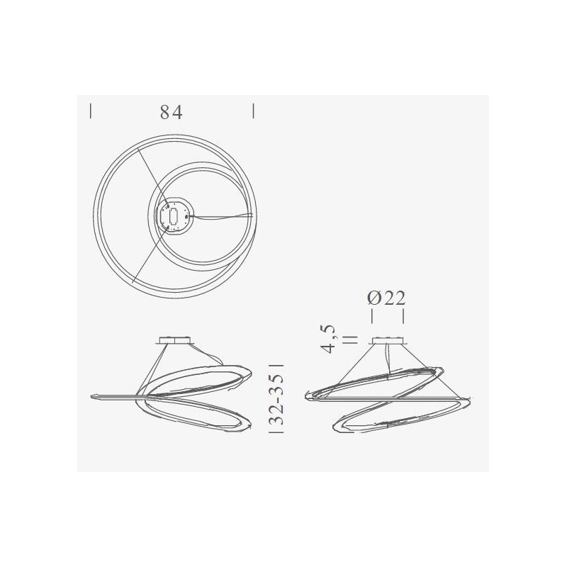 Nemo Kepler Minor down Hanglamp