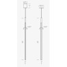 Nemo Linescapes vertical recessed Lampe suspendue