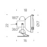 Nemo Projecteur 165 parete Applique