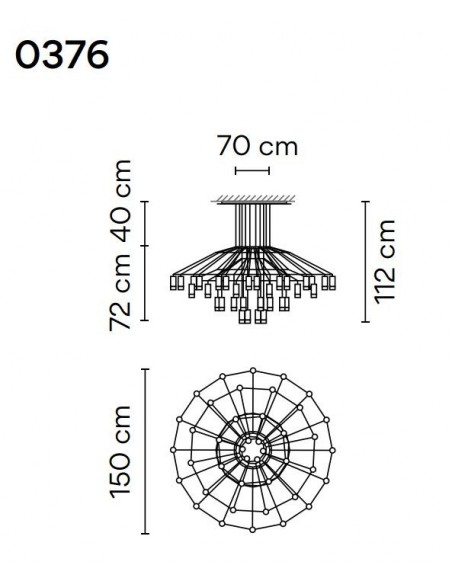 Vibia Wireflow Chandelier 112 suspension lamp