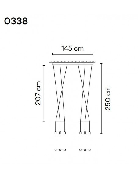 Vibia Wireflow Lineal 6B lampe a suspension