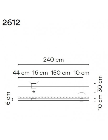 Vibia Structural 2X Extended 240 wandlamp