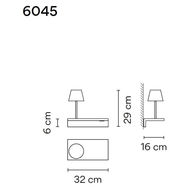 Vibia Suite 16 Left Read wandlamp