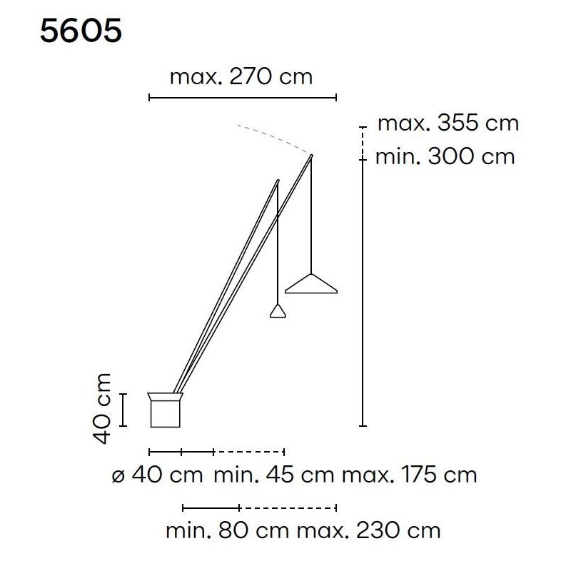 Vibia North 270 staanlamp