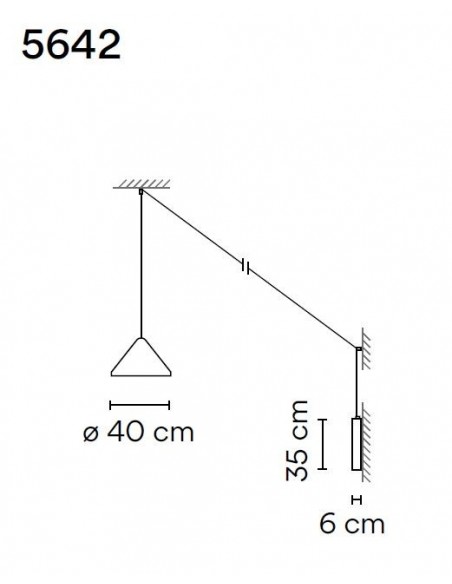 Vibia North 40 2-Point wandlamp