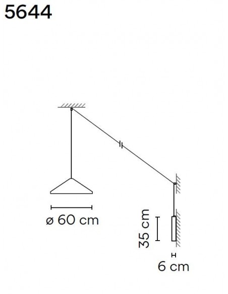 Vibia North 60 2-Point wandlamp