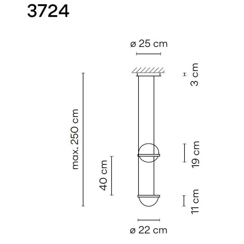 Vibia Palma Vertical 2X 40 hanglamp