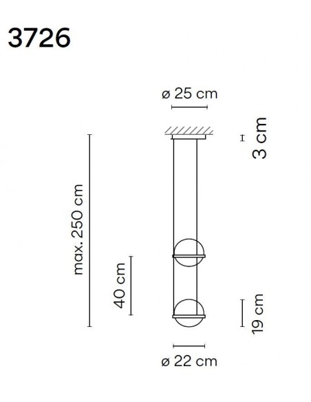 Vibia Palma Vertical 4X 40 suspension lamp