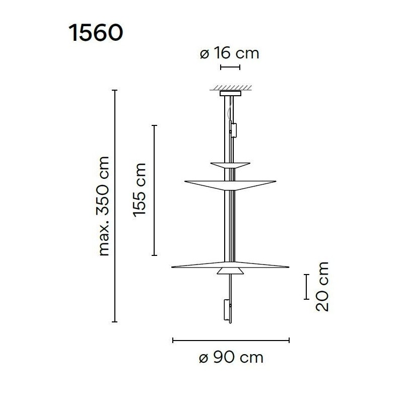 Vibia Flamingo 3X Large lampe a suspension