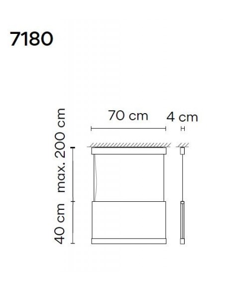 Vibia Curtain 40 suspension lamp