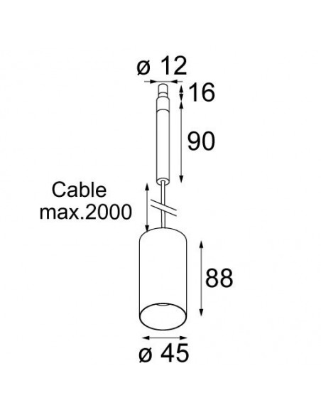 Modular Minude 45 suspension jack LED Wall lamp / Ceiling lamp