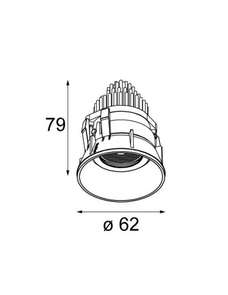 Modular Lighting djustable 62 IP55 LED GE Wandlampe