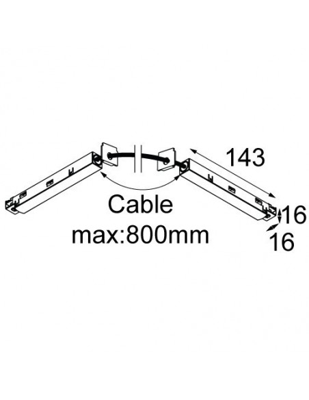 Modular Pista track 48V electrical/mechanical connection flexible