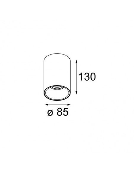 Modular Lotis tubed surface GU10 Plafonnier