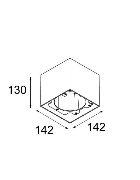 Modular Smart surface box 115 1x LED GI Plafonnier