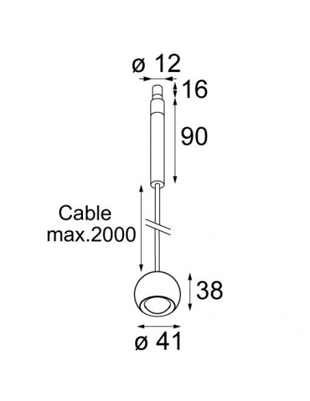 Modular Marbulito suspension jack LED Plafondlamp