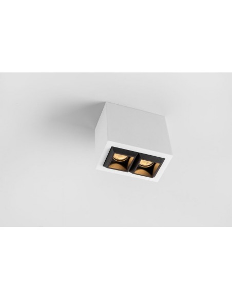 Modular Qbini surface box 2x LED warm dim