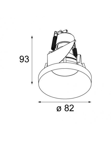 Modular Smart kup 82 GU10 Recessed lamp