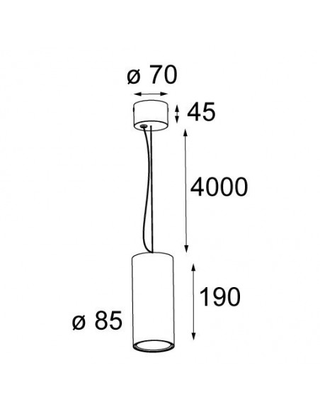 Modular Lotis tubed suspension GU10 Hanglamp