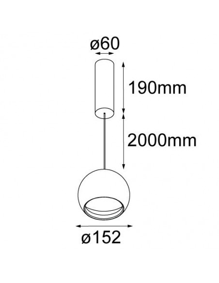 Modular Smart ball suspension 115GI Lampe de suspension