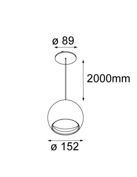 Modular Smart ball suspension 115 GE Lampe de suspension