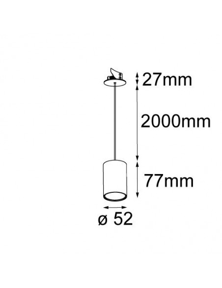 Modular Smart tubed suspension 48 1x LED GE Suspension lamp