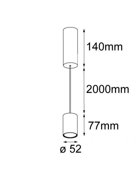 Modular Smart tubed suspension 48 1x LED GI Suspension lamp