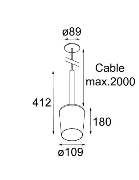 Modular Tulip blossom (power feed recessed) E27 Lampe de suspension