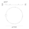 Artemide Alphabet Of Light Circular Ø155 Wall lamp / ceiling lamp