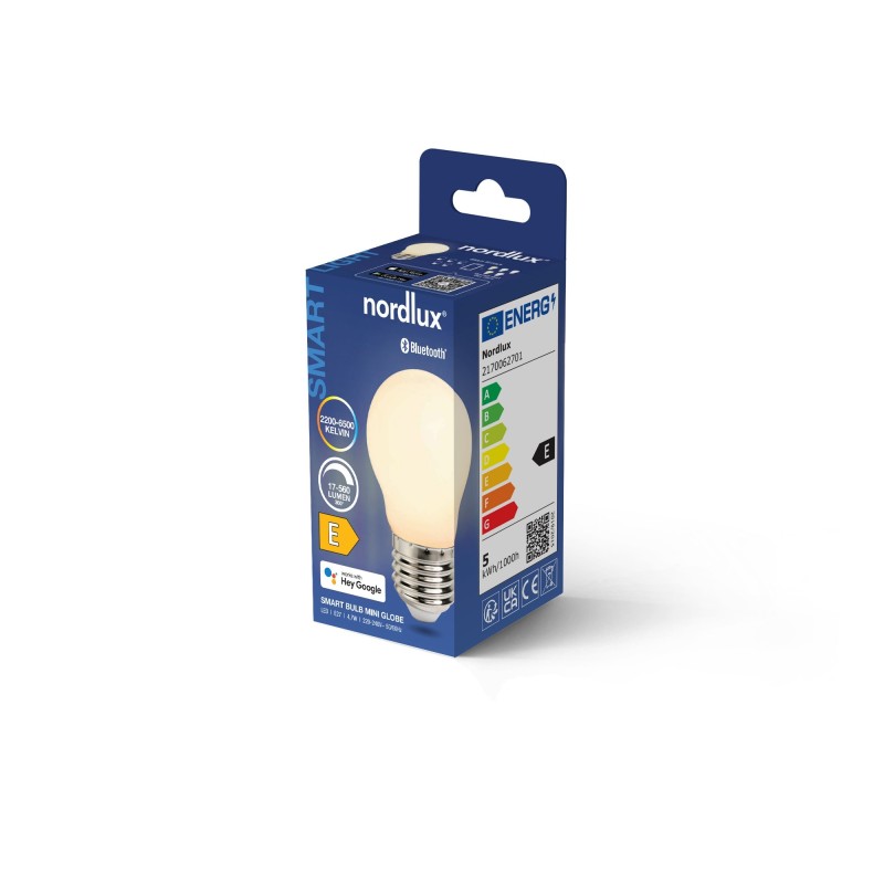 Nordlux Smart G45 Filament E27 Milky CCT 500-560lm-6500K