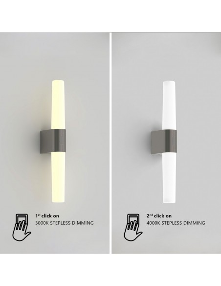 Nordlux Helva Double 42 [IP44] 2-step Touch Dim 3000/4000K wall lamp