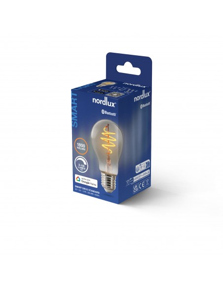Nordlux A60 Smart Filament Smoked Deco spiral