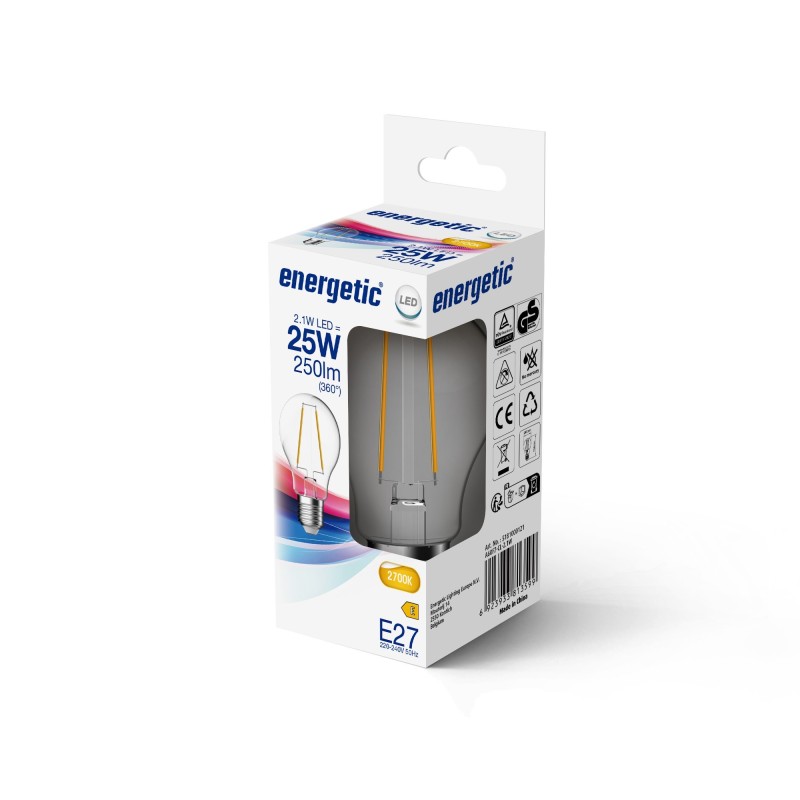 Nordlux A60 Filament 2.1W 250lm Non-Dim 360° E27