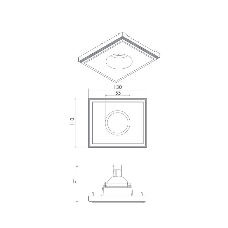 BRICK IN THE WALL Pixo 30 IP54 Bathroom LED 600 lm 230VAC