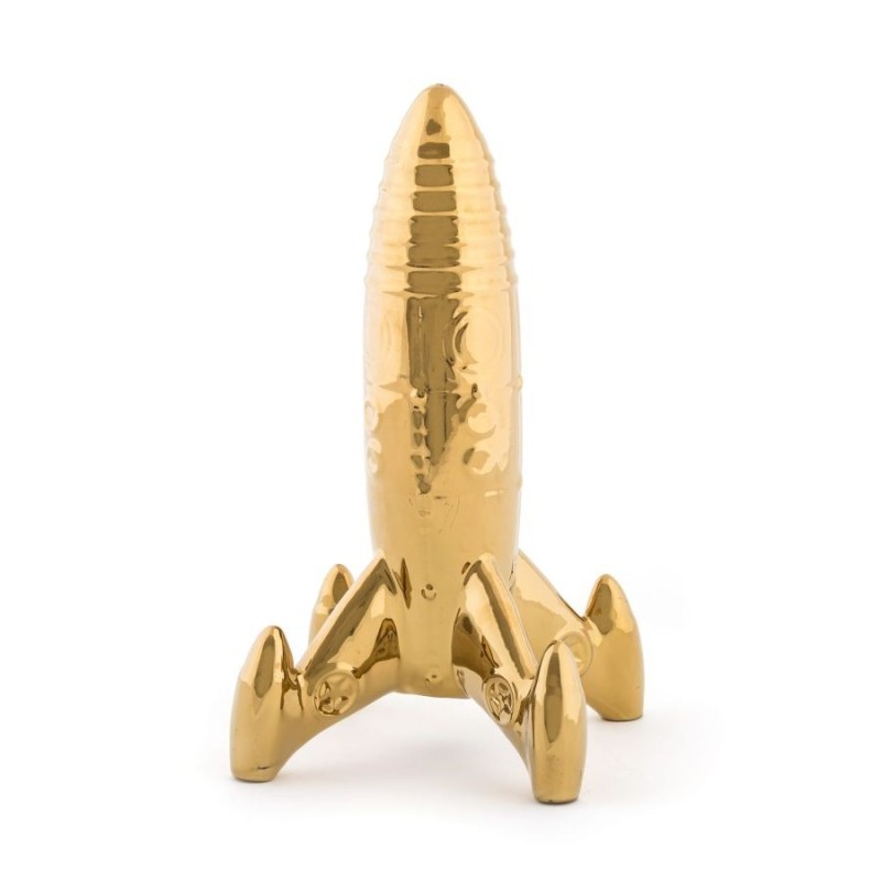 SELETTI MEMORABILIA WHITE AND GOLD 13,5 x 13 cm - My spaceship