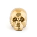 SELETTI MEMORABILIA WHITE AND GOLD 25 x 14 cm - My skull
