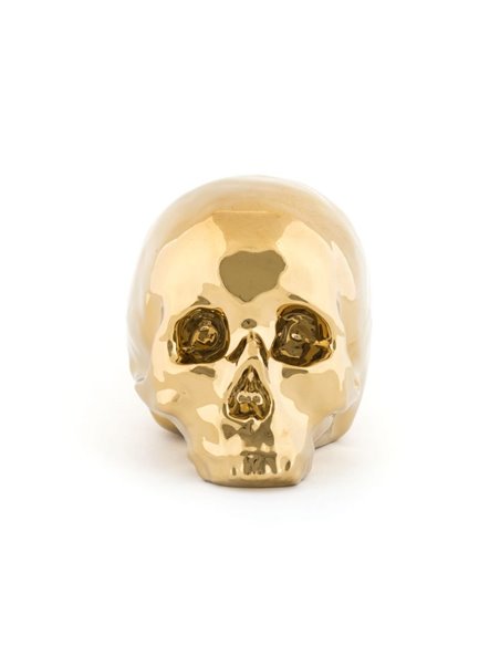 SELETTI MEMORABILIA WHITE AND GOLD Servierschüssel 25 x 14 cm - My skull