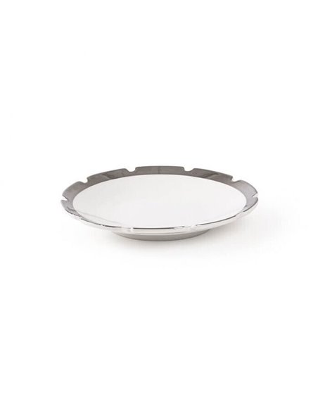 SELETTI DIESEL-MACHINE COLLECTION Dessert plate ø 20 cm Porcelain and silver rim