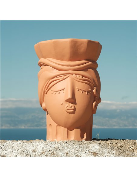 SELETTI MAGNA GRAECIA 2.0 Vase 33 x 31 cm Terracotta Dunkelbraun - Woman