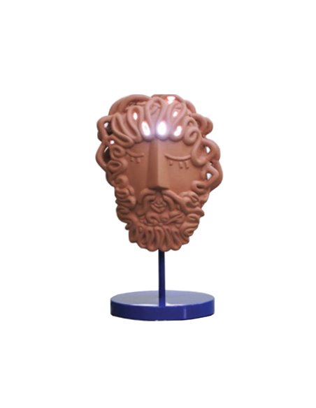 SELETTI MAGNA GRAECIA 2.0 Tafellamp 24 x 14 cm Terracotta - Medusa Mask