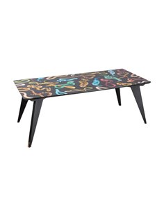 SELETTI TOILETPAPER Table en bois 205 x 90 cm