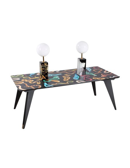 SELETTI TOILETPAPER Houten tafel 205 x 90 cm