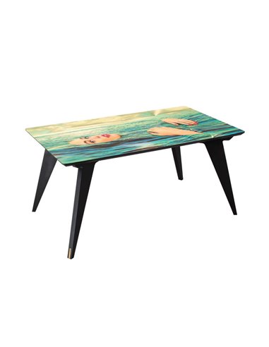 SELETTI TOILETPAPER Table en bois 157 x 90 cm - Seagirl