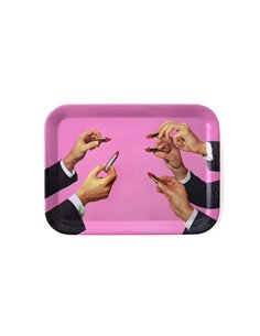 SELETTI TOILETPAPER Tablett 32 x 43,5 cm Melamin - Lipstick Pink