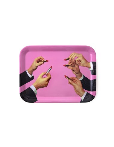 SELETTI TOILETPAPER Serving plate 32 x 43,5 cm Melamine - Lipstick Pink