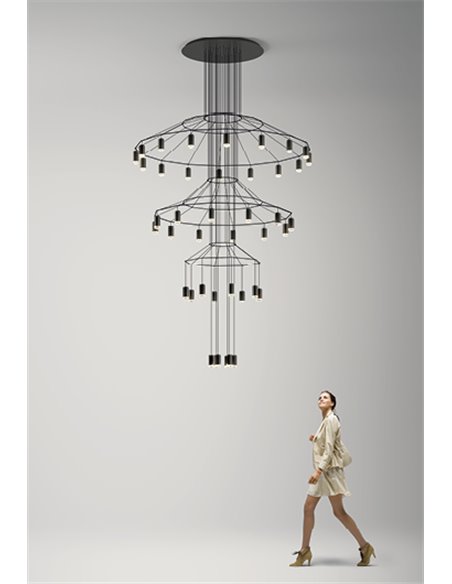 Vibia Wireflow Chandelier 279 - 0315 lampe a suspension