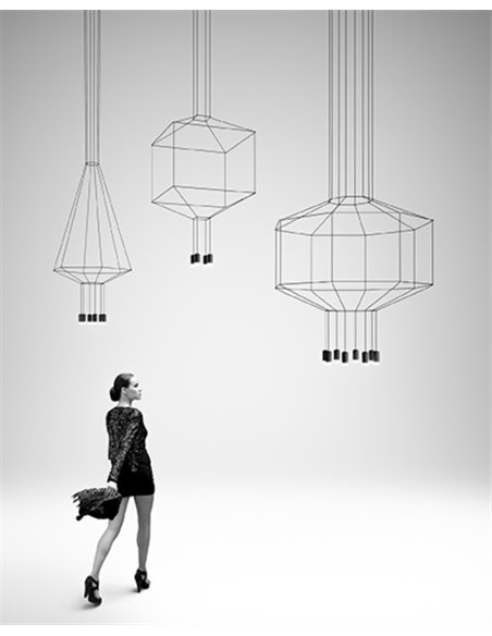 Vibia Wireflow Hexagonal 50 - lampe a suspension