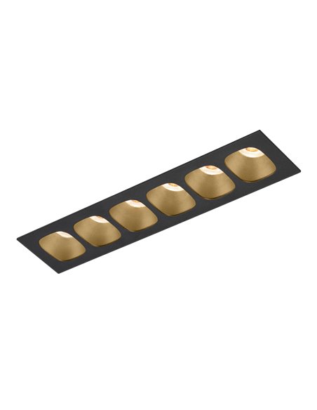 PIRRO PETIT 6.0 BLACK+CHAMPAGNE RECESSED LIGHT