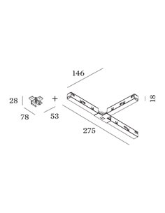 Wever & Ducré Strex T-Connector Surf / Susp Electrical