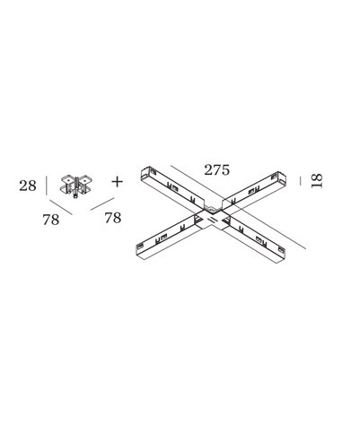 Wever & Ducré Strex X-Connector Surf / Susp Electrical